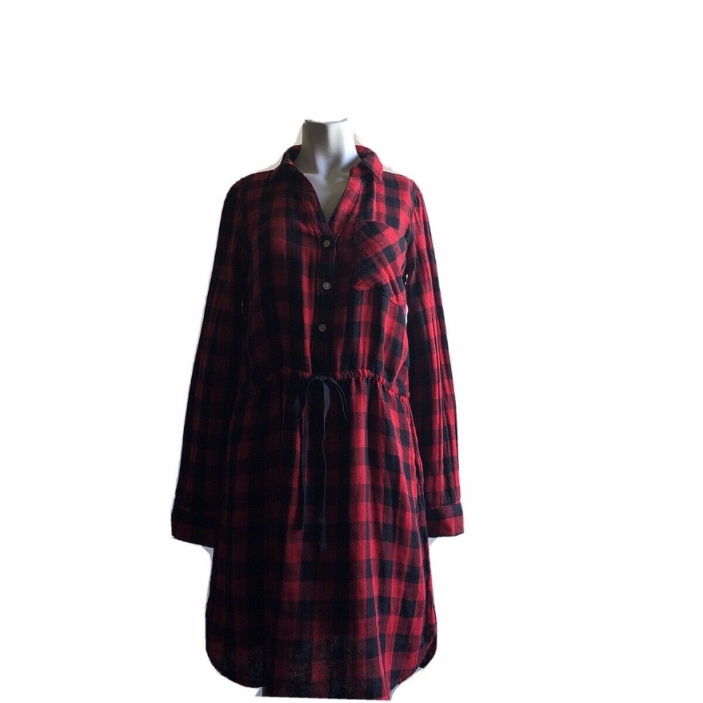 Gap Factory Outlet Plaid Dress Red And Black XS